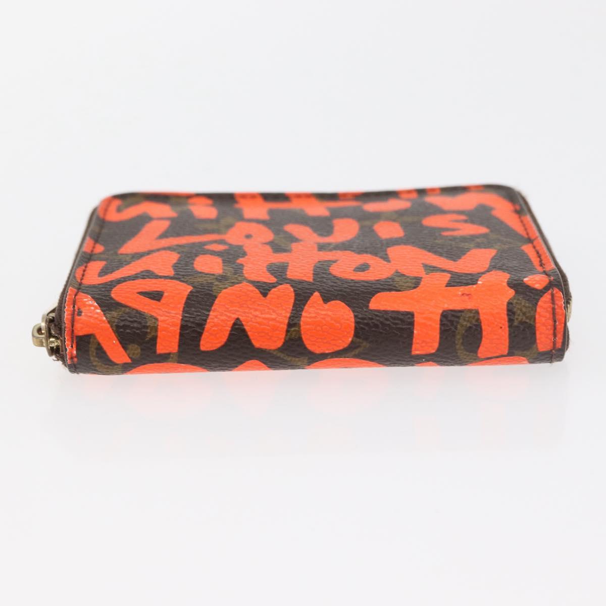LOUIS VUITTON Graffiti Zippy coin purse Coin Purse Orange M93708 LV Auth 182771A