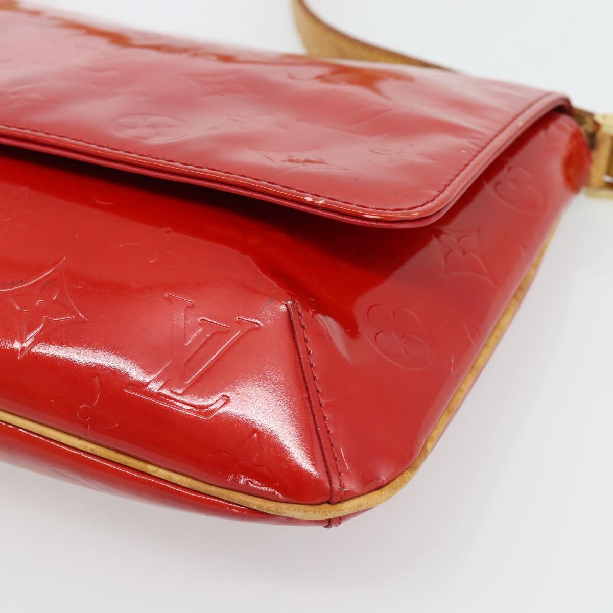 LOUIS VUITTON Monogram Vernis Thompson Street Bag Red Rouge M91094 Auth 182774