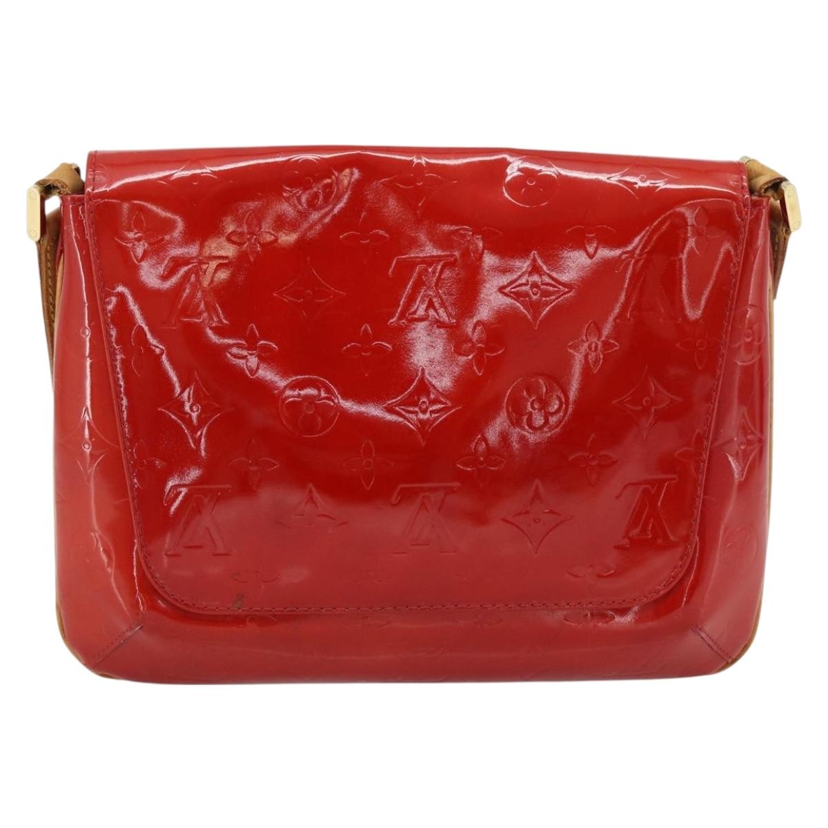 LOUIS VUITTON Monogram Vernis Thompson Street Bag Red Rouge M91094 Auth 182774