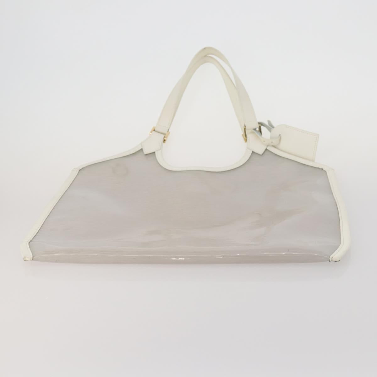 LOUIS VUITTON Epi Plage Lagoon Bay Tote Bag White Clear M92151 LV Auth 182775A