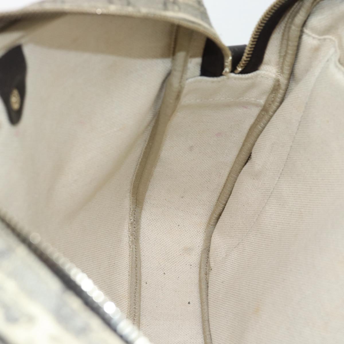 GUCCI GG Supreme Hand Bag PVC 2way Beige Gold 322287 Auth 182807