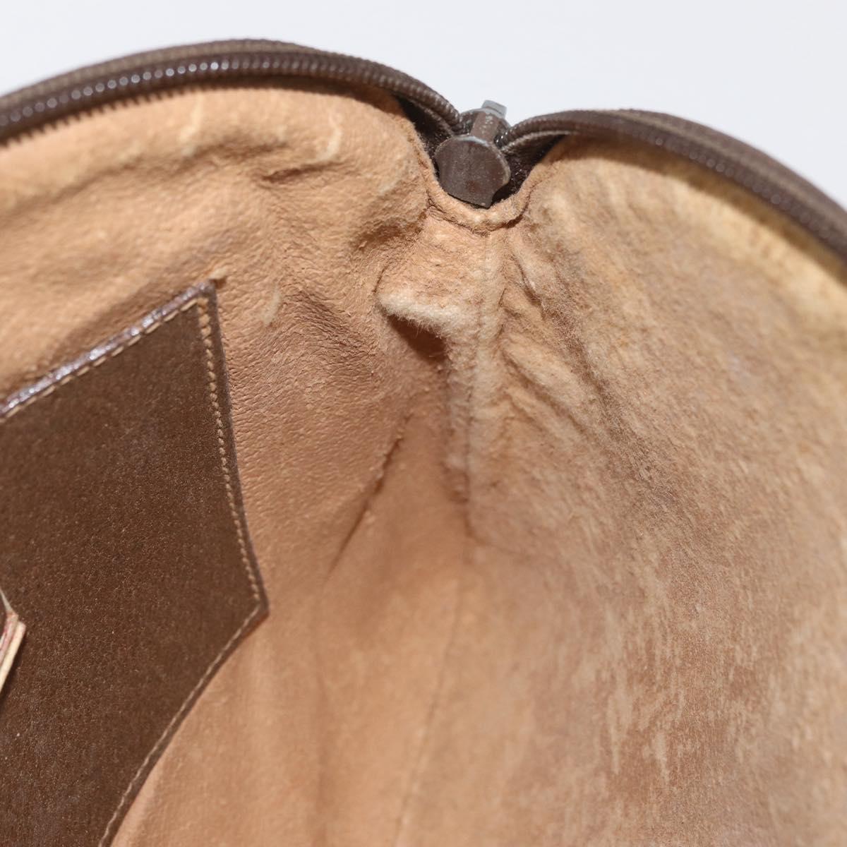 GUCCI GG Supreme Web Sherry Line Bag PVC Beige Gold 904 02 047 Auth 182808