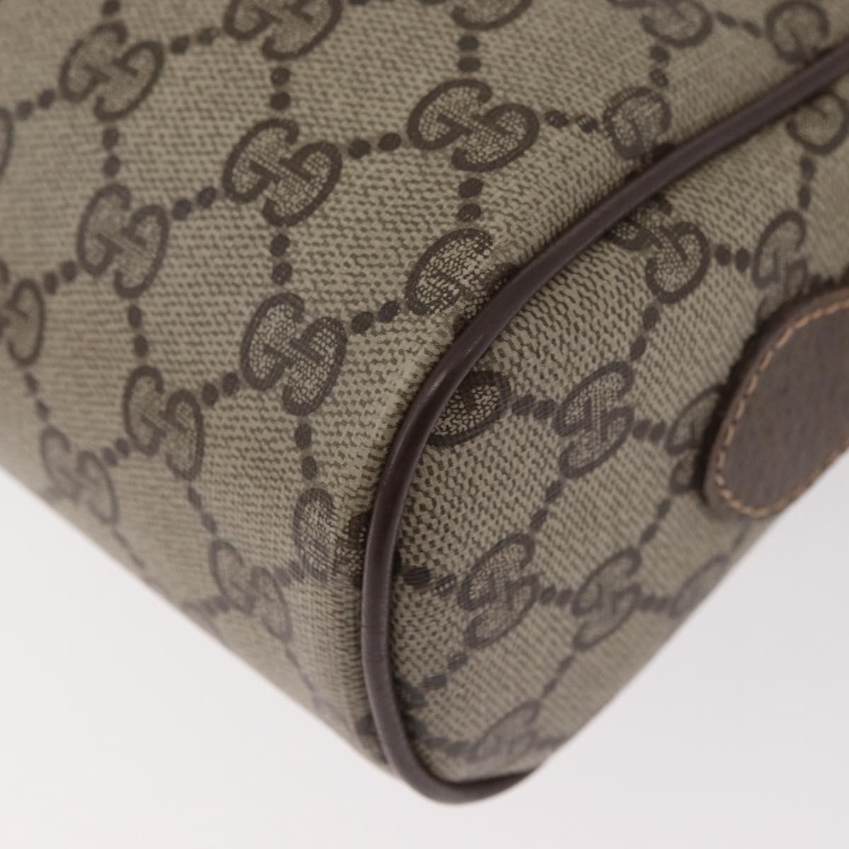 GUCCI GG Supreme Web Sherry Line Bag PVC Beige Gold 56 02 088 Auth 182809
