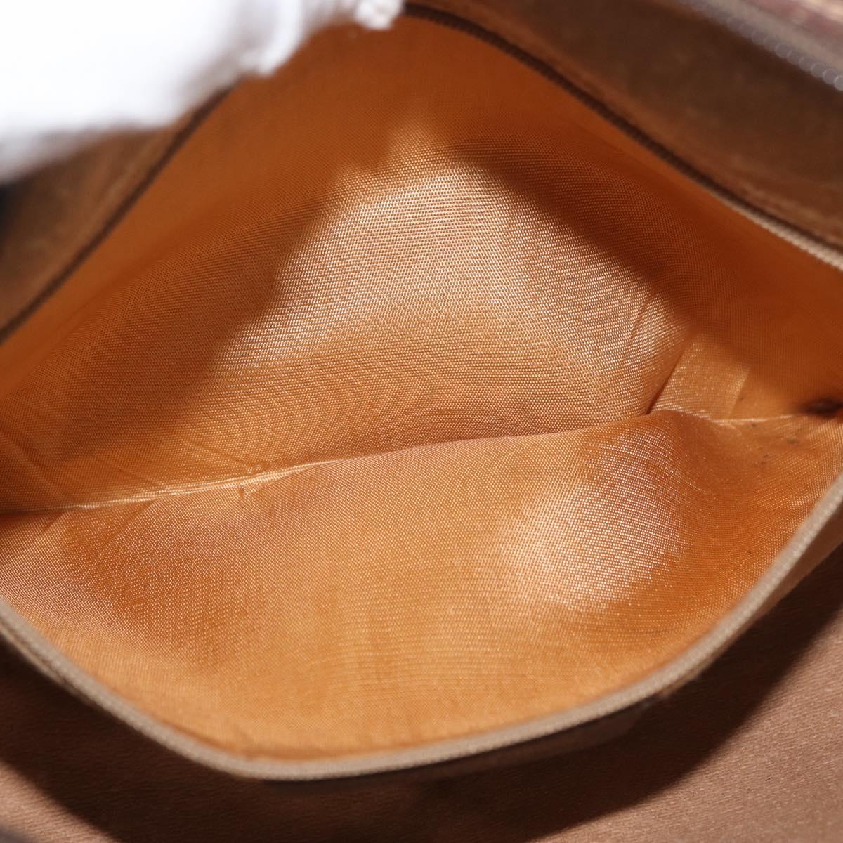 GUCCI GG Supreme Web Sherry Line Bag PVC Beige Gold 56 02 088 Auth 182809