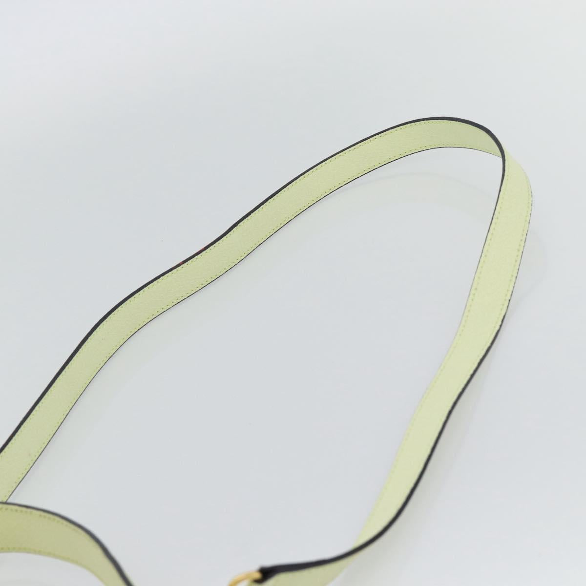 CELINE Hand Bag Leather 2way Yellow Gold Auth 182813