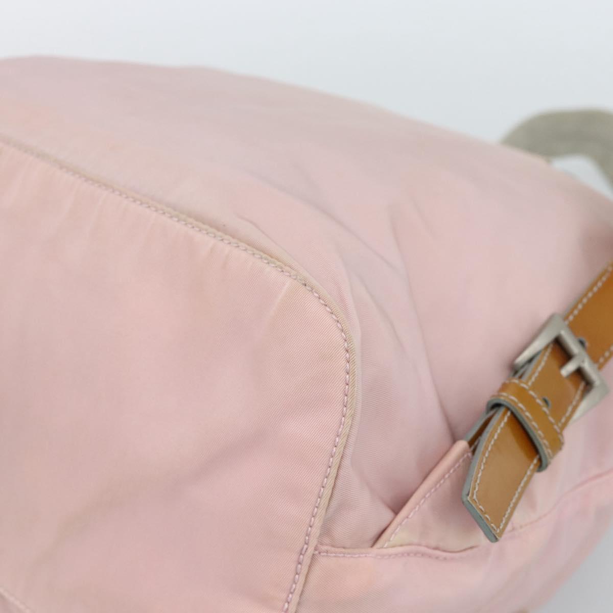 PRADA Backpack Nylon Pink Silver Auth 182817