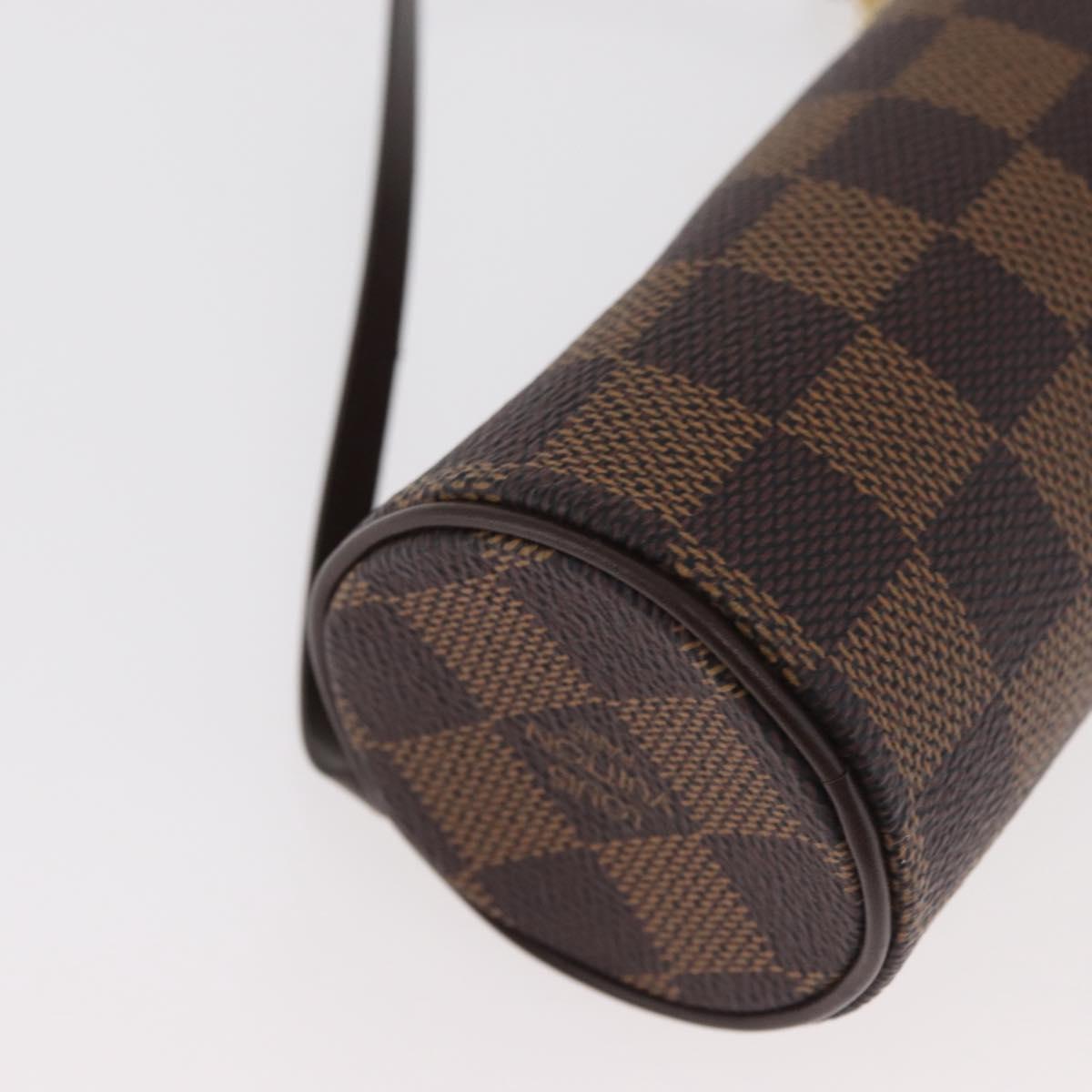 LOUIS VUITTON Damier Ebene Papillon Pouch LV Auth 182825