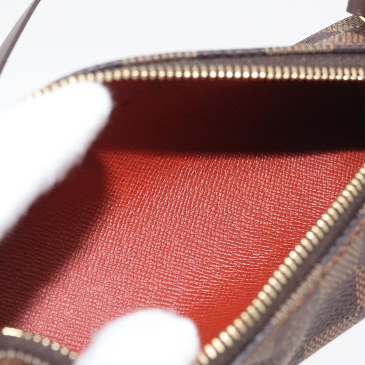 LOUIS VUITTON Damier Ebene Papillon Pouch LV Auth 182825