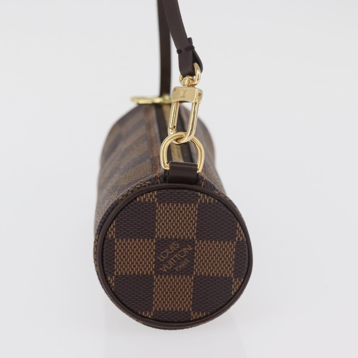 LOUIS VUITTON Damier Ebene Papillon Pouch LV Auth 182825