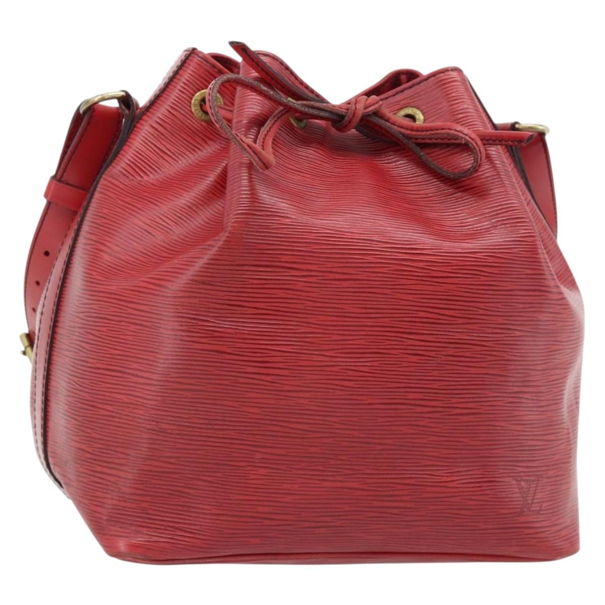 LOUIS VUITTON Epi Petit Noe Shoulder Bag Red M44107 LV Auth 182826