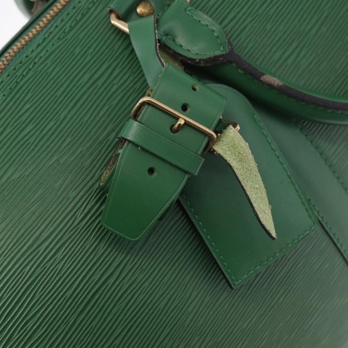 LOUIS VUITTON Epi Keepall 45 Boston Bag Green M42974 LV Auth 182828