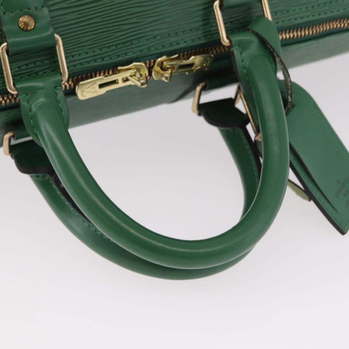 LOUIS VUITTON Epi Keepall 45 Boston Bag Green M42974 LV Auth 182828