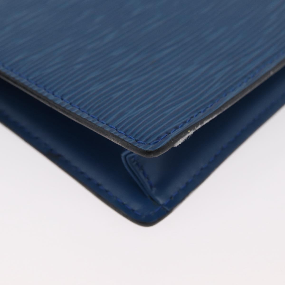 LOUIS VUITTON Epi Trousse Toilette15 Pouch Blue LV Auth 182832