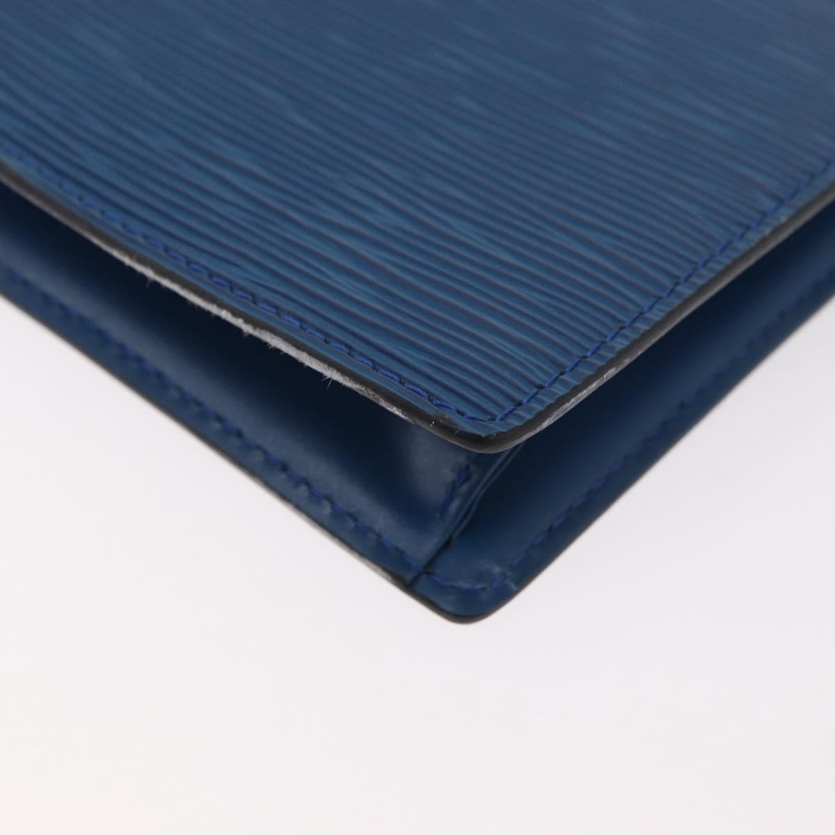LOUIS VUITTON Epi Trousse Toilette15 Pouch Blue LV Auth 182832