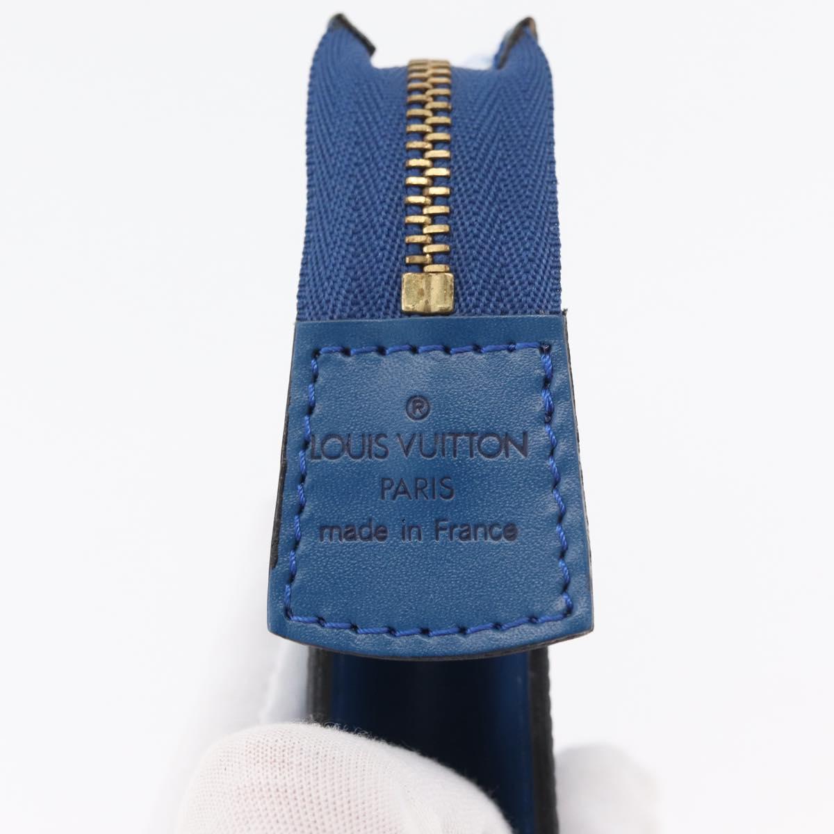 LOUIS VUITTON Epi Trousse Toilette15 Pouch Blue LV Auth 182832