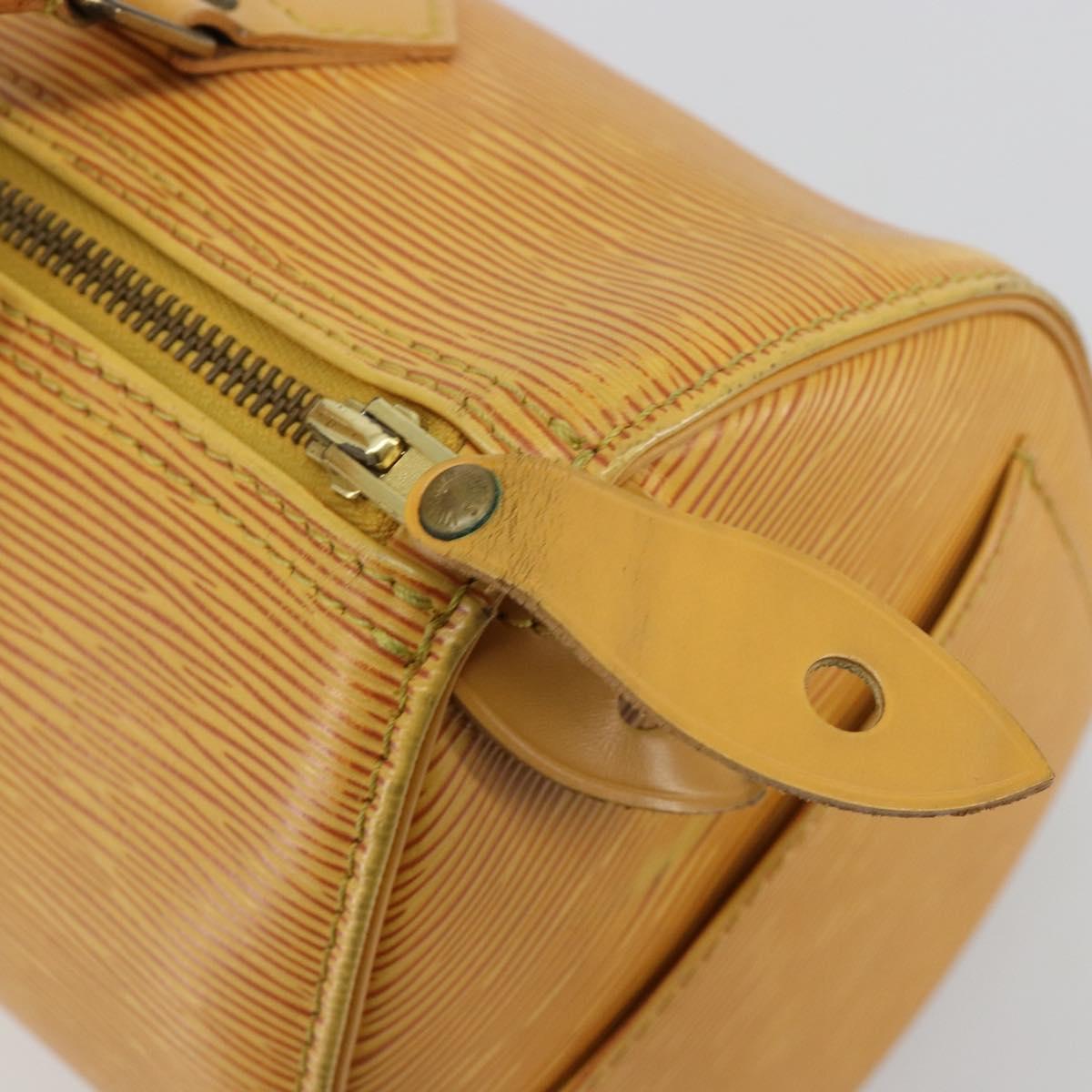 LOUIS VUITTON Epi Speedy 25 Hand Bag Tassili Yellow M43019 LV Auth 182845