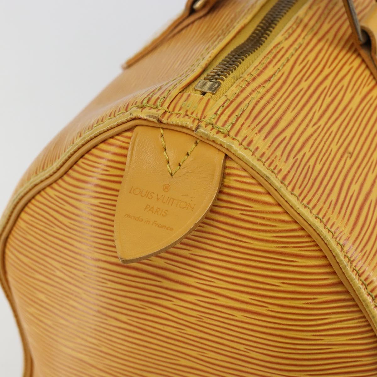LOUIS VUITTON Epi Speedy 25 Hand Bag Tassili Yellow M43019 LV Auth 182845