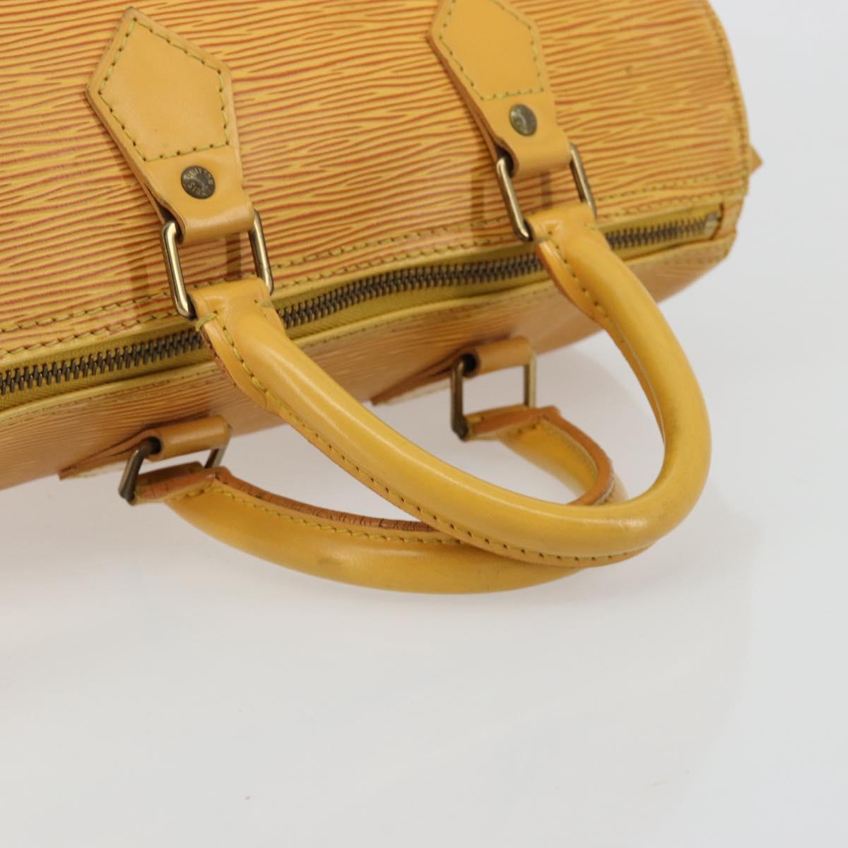 LOUIS VUITTON Epi Speedy 25 Hand Bag Tassili Yellow M43019 LV Auth 182845