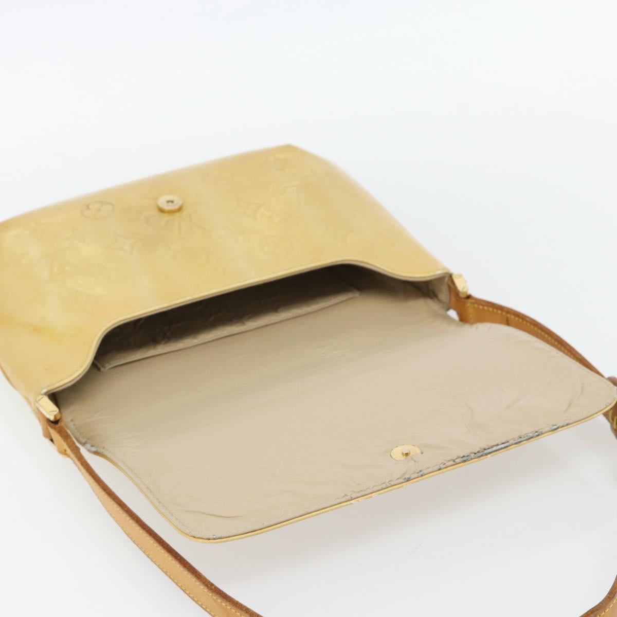 LOUIS VUITTON Monogram Vernis Thompson Street Bag Beige M91301 LV Auth 182856