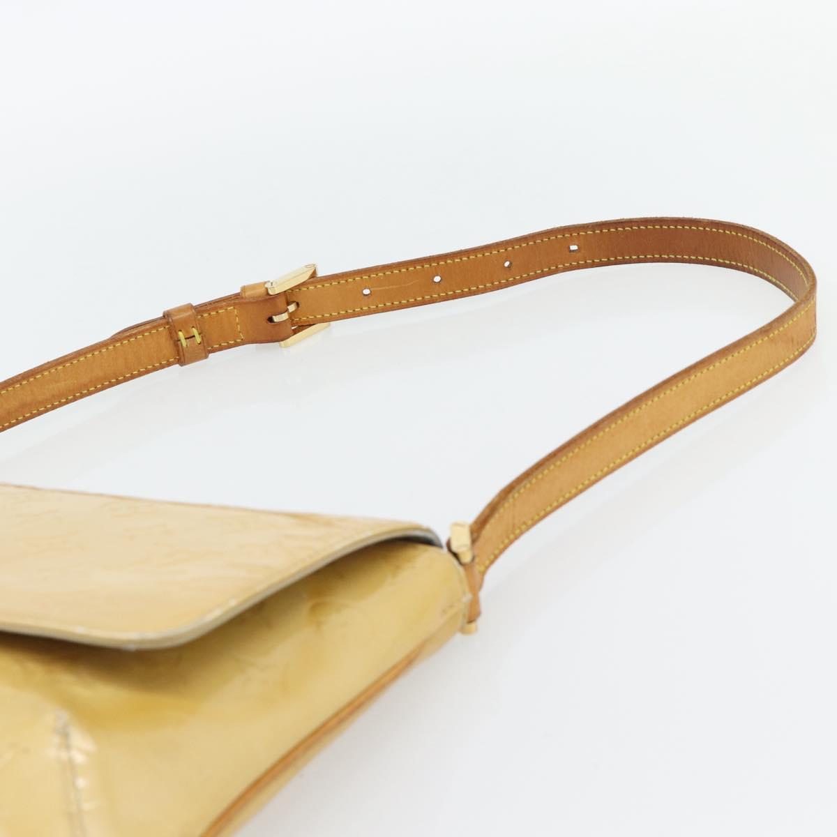 LOUIS VUITTON Monogram Vernis Thompson Street Bag Beige M91301 LV Auth 182856