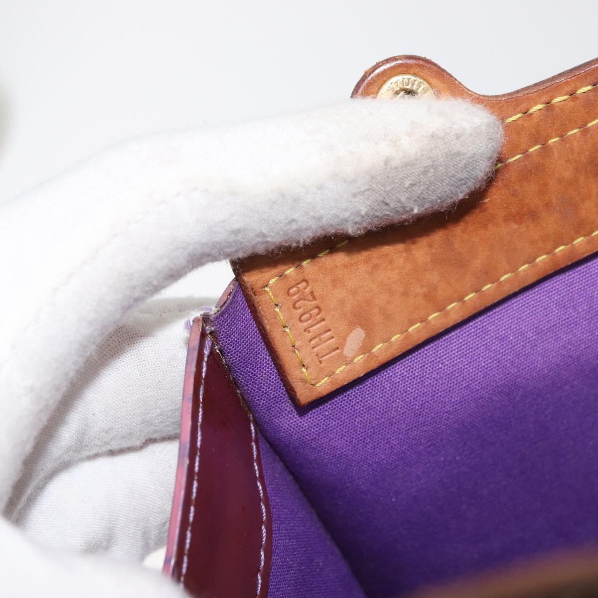 LOUIS VUITTON Monogram Vernis Stanton Tote Bag Purple Viole M91079 Auth 182857