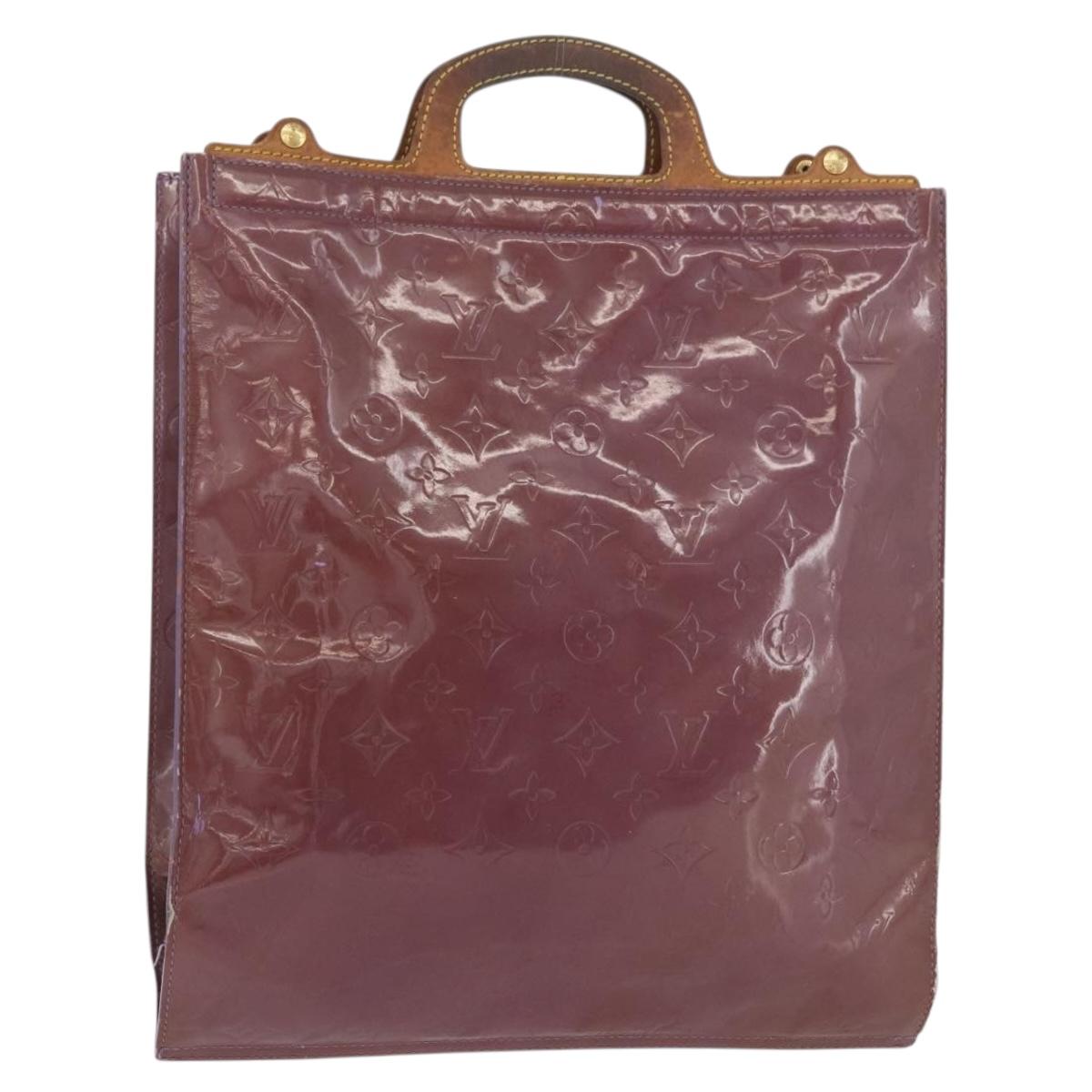 LOUIS VUITTON Monogram Vernis Stanton Tote Bag Purple Viole M91079 Auth 182857