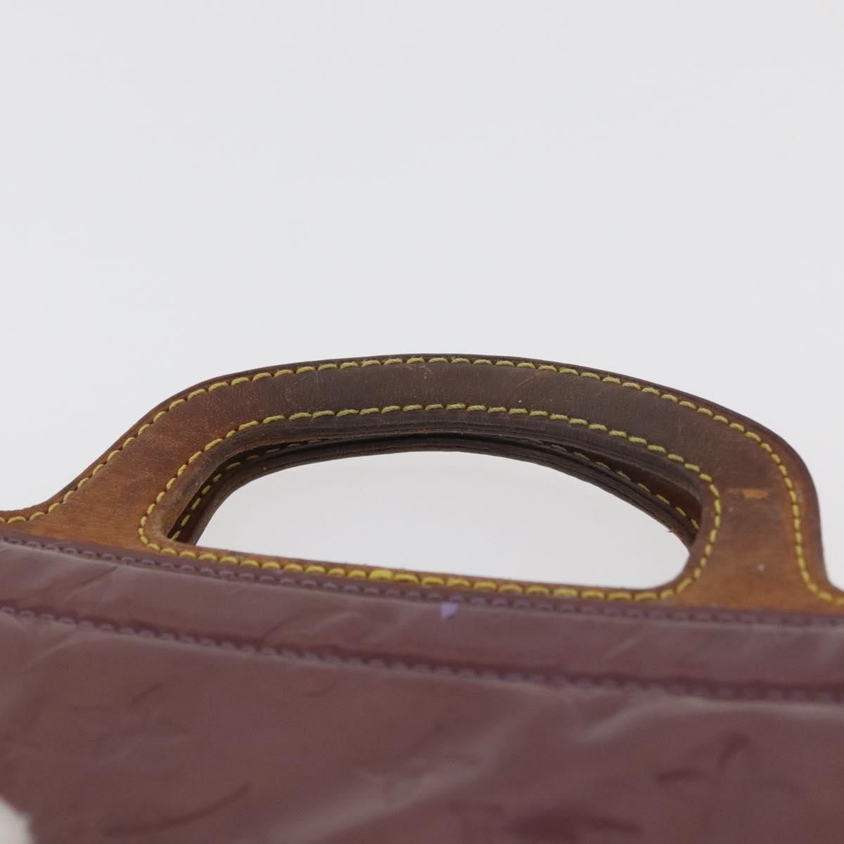 LOUIS VUITTON Monogram Vernis Stanton Tote Bag Purple Viole M91079 Auth 182857