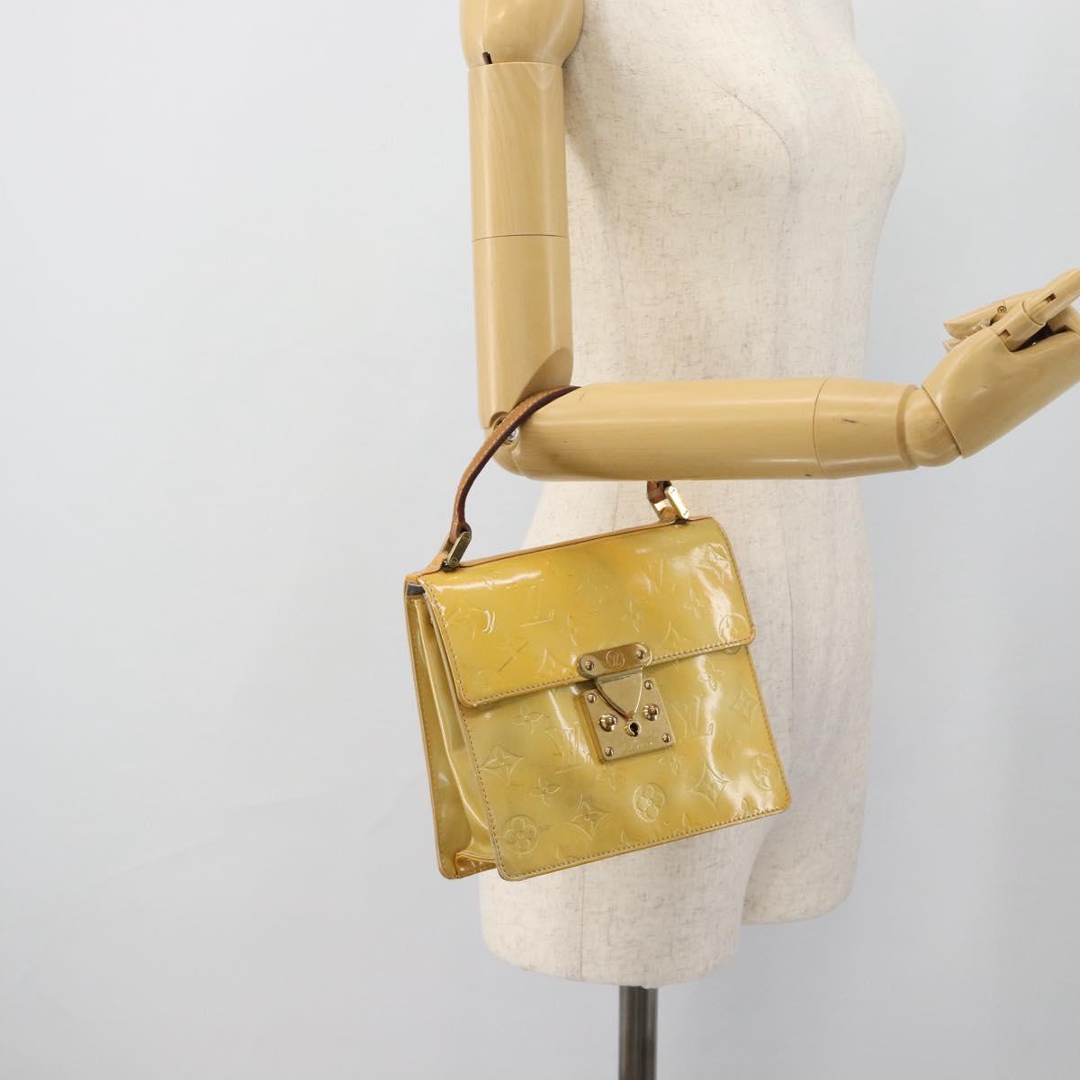 LOUIS VUITTON Monogram Vernis Spring Street Hand Bag Gris M91029 LV Auth 182858