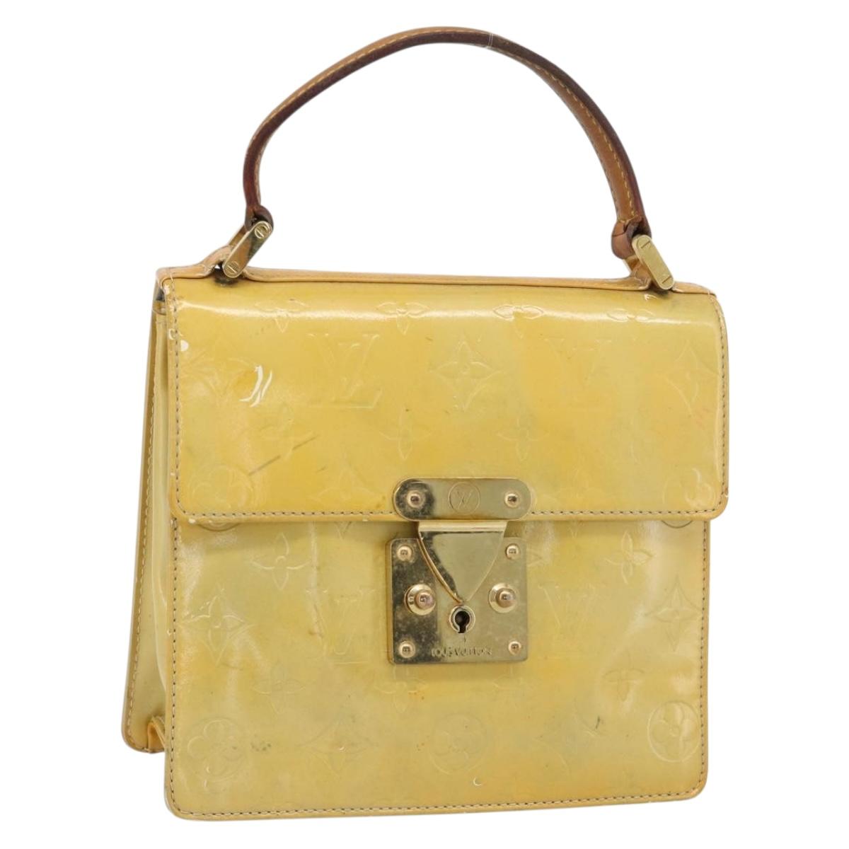 LOUIS VUITTON Monogram Vernis Spring Street Hand Bag Gris M91029 LV Auth 182858