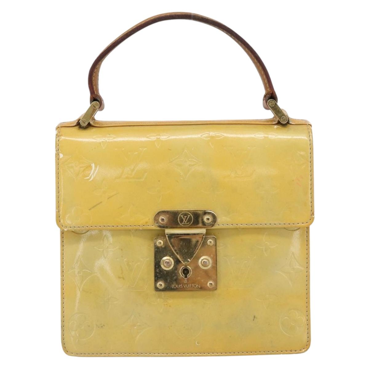 LOUIS VUITTON Monogram Vernis Spring Street Hand Bag Gris M91029 LV Auth 182858