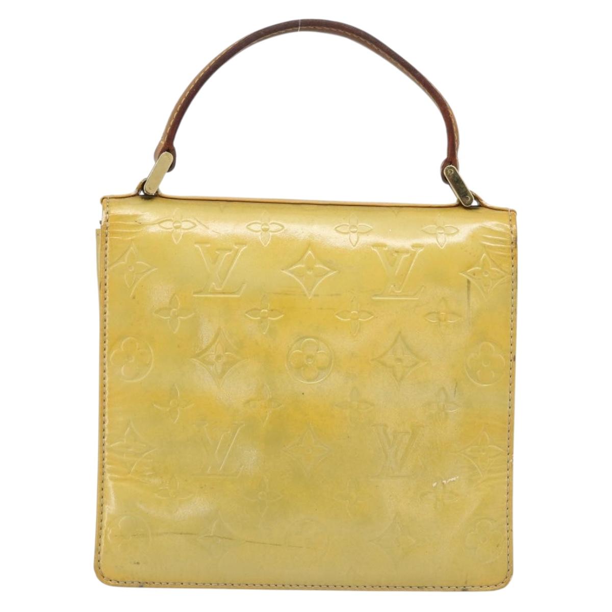 LOUIS VUITTON Monogram Vernis Spring Street Hand Bag Gris M91029 LV Auth 182858