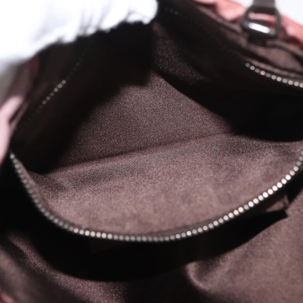 PRADA Hand Bag Nylon Pink Silver Auth 182868A