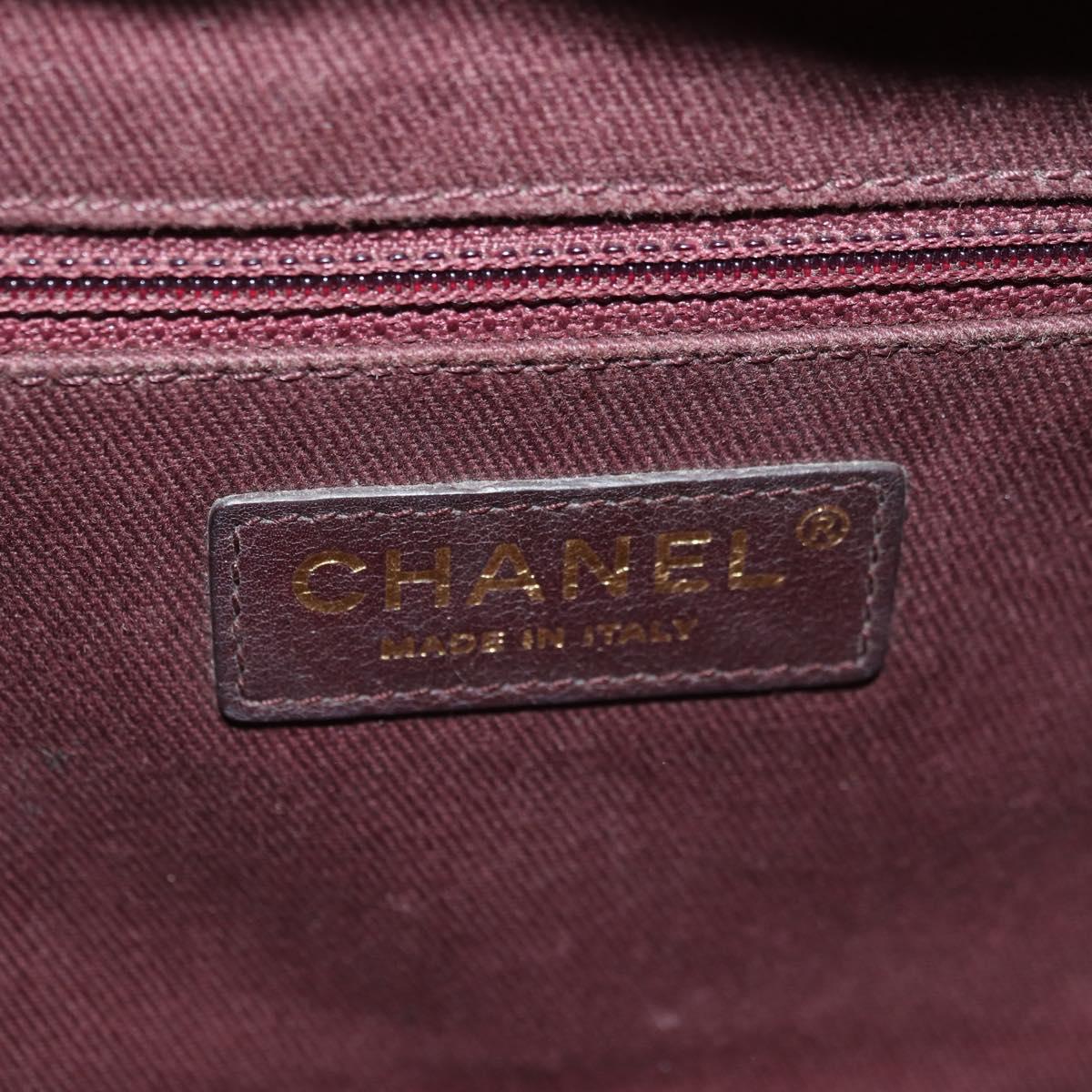 CHANEL Matelasse  Chain Shoulder Bag Calf Skin 2way Green Gold CC Auth 182889V