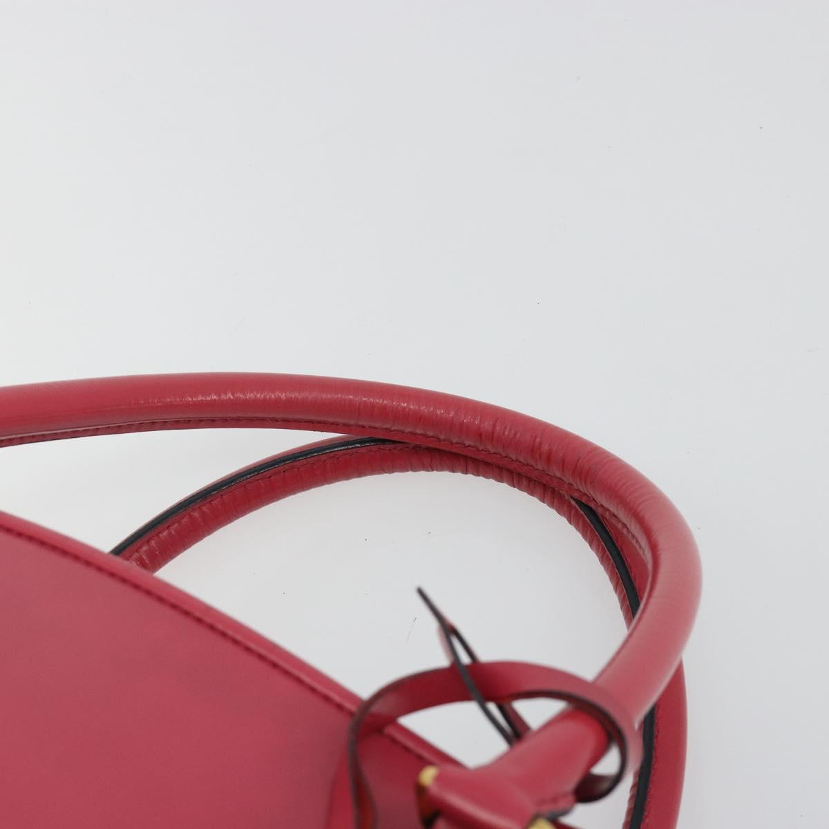 LOEWE Amazona 36 Hand Bag Patent leather Gold Pink Auth 182902A