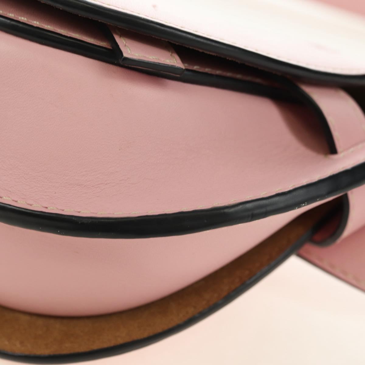 LOEWE Gate Dual Waist bag Leather Pink Gold Auth 182911M