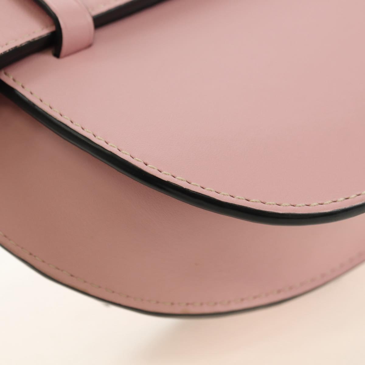 LOEWE Gate Dual Waist bag Leather Pink Gold Auth 182911M