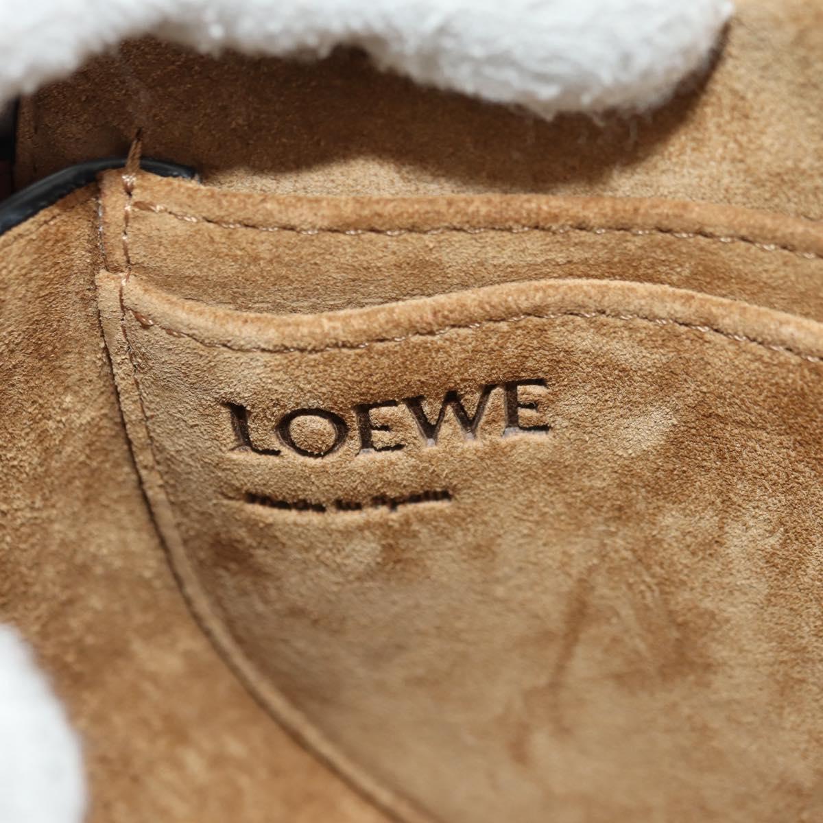 LOEWE Gate Dual Waist bag Leather Pink Gold Auth 182911M