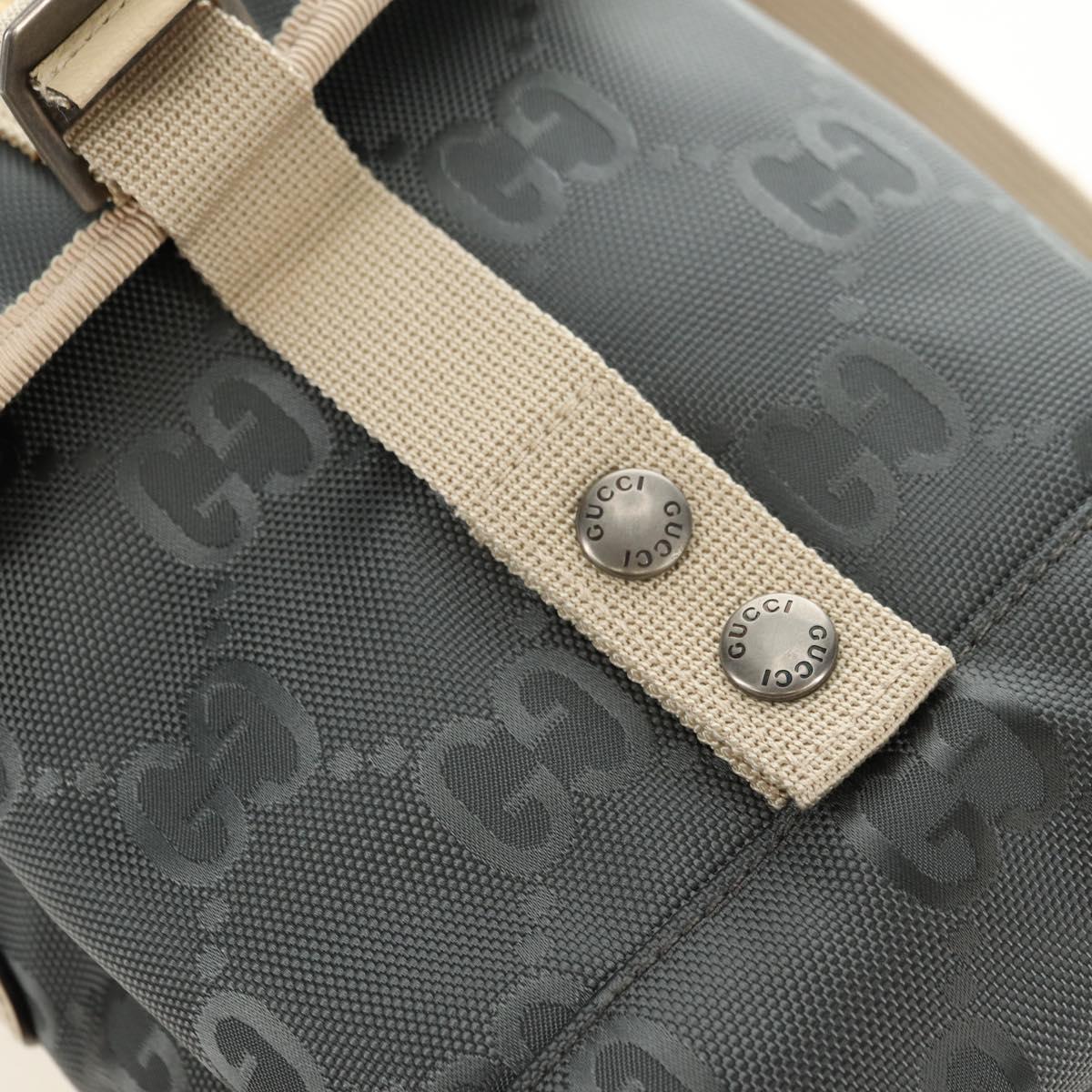 GUCCI GG Canvas Off The Grid Shoulder Bag Gray Silver 658631 Auth 182912M