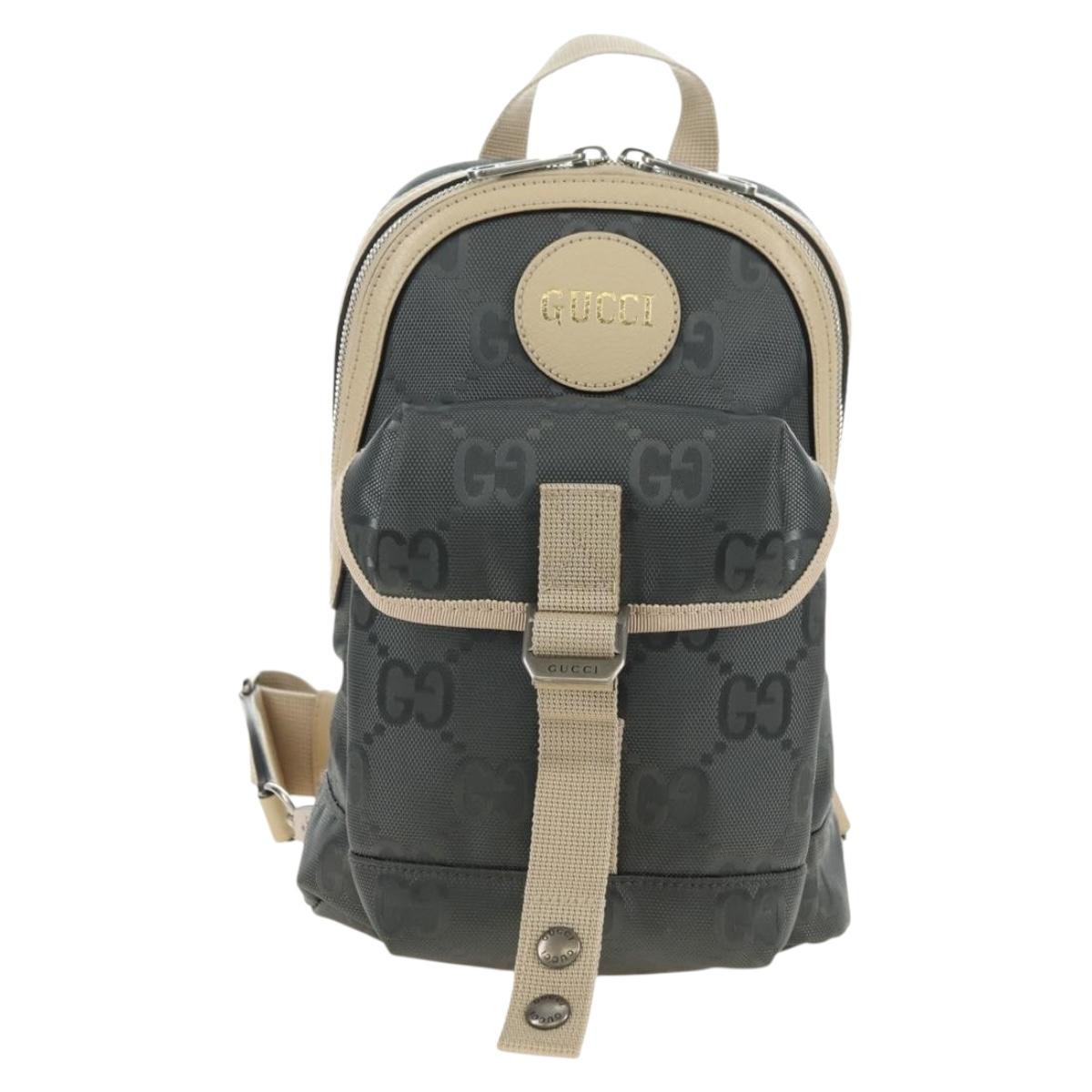 GUCCI GG Canvas Off The Grid Shoulder Bag Gray Silver 658631 Auth 182912M