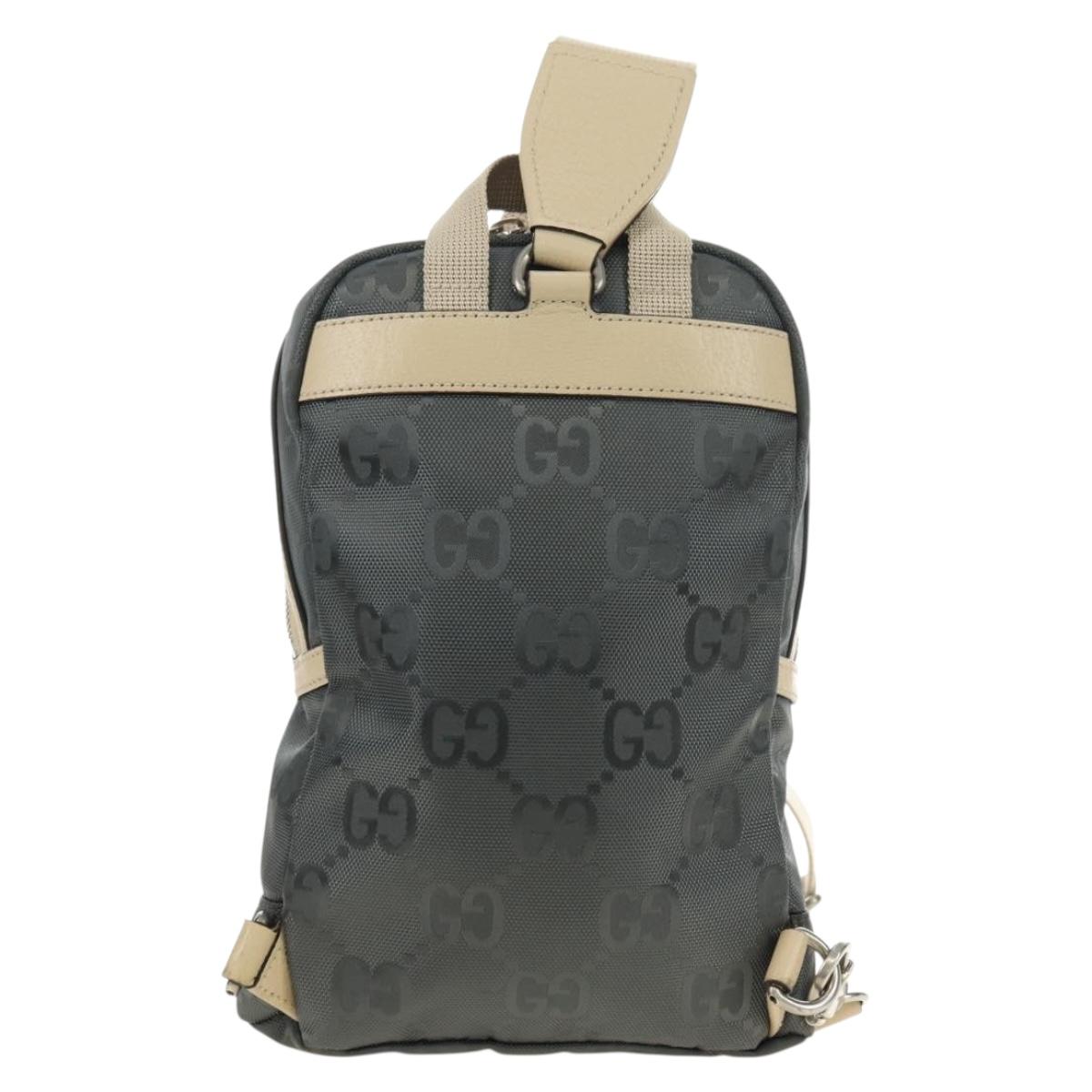 GUCCI GG Canvas Off The Grid Shoulder Bag Gray Silver 658631 Auth 182912M