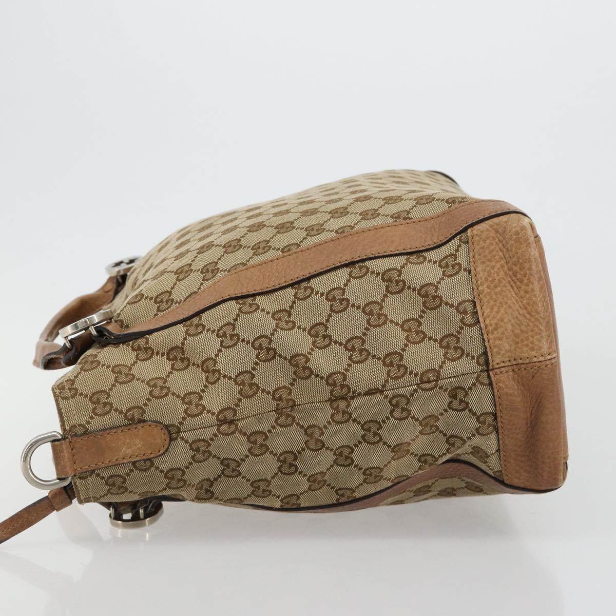 GUCCI GG Canvas Miss GG Hand Bag Outlet Beige Silver 323675 Auth 182927