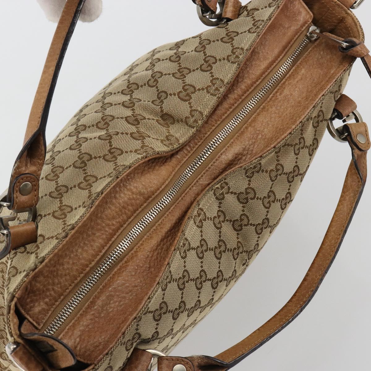 GUCCI GG Canvas Miss GG Hand Bag Outlet Beige Silver 323675 Auth 182927