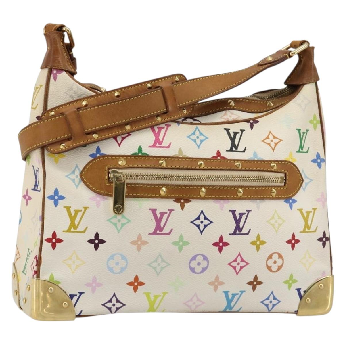 LOUIS VUITTON Monogram Multicolor Boulogne Bag White M92660 LV Auth 182931