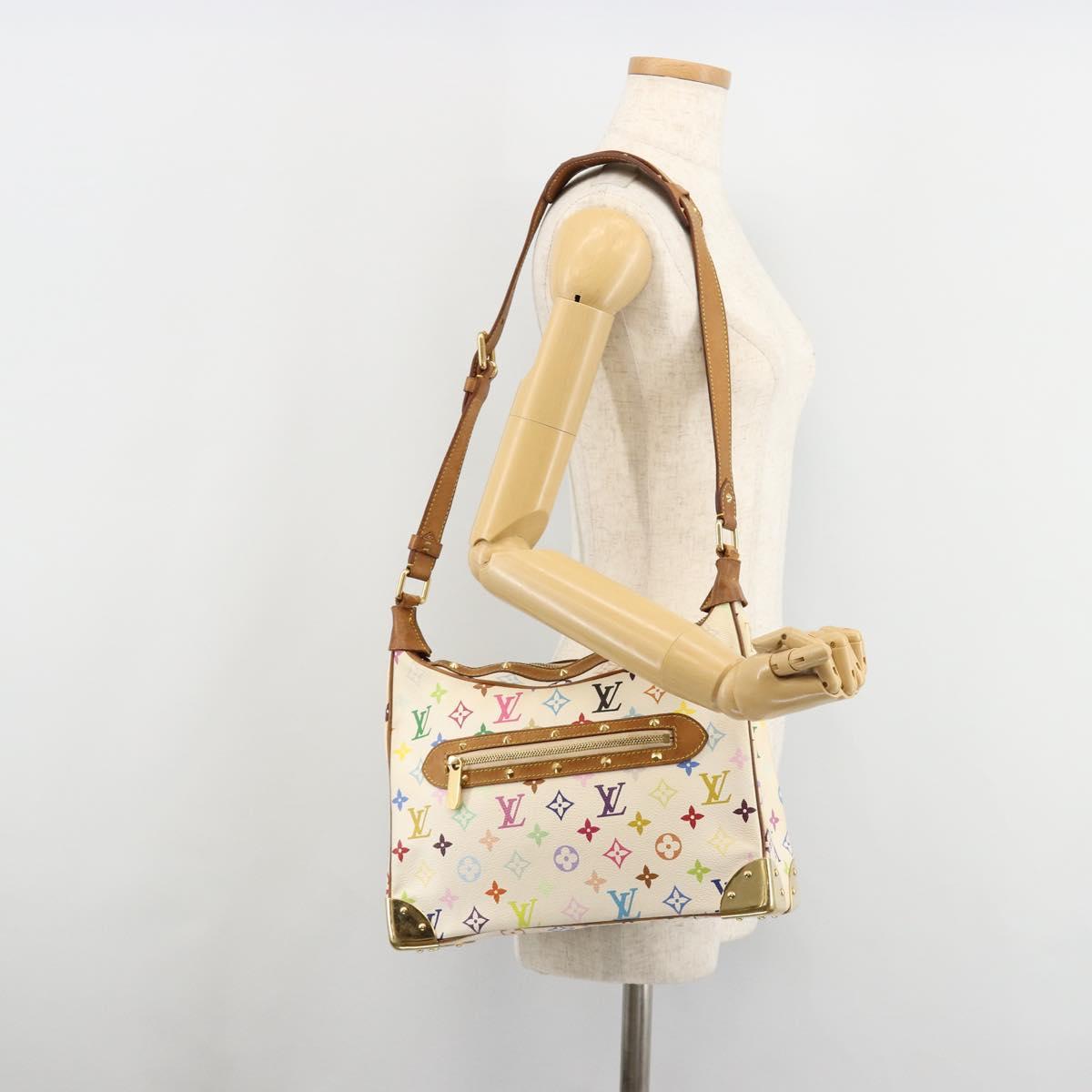 LOUIS VUITTON Monogram Multicolor Boulogne Bag White M92660 LV Auth 182931