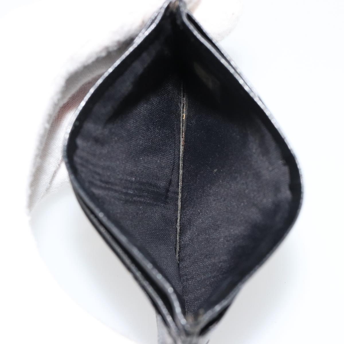 CHANEL Card Case Leather Black CC Auth 182939