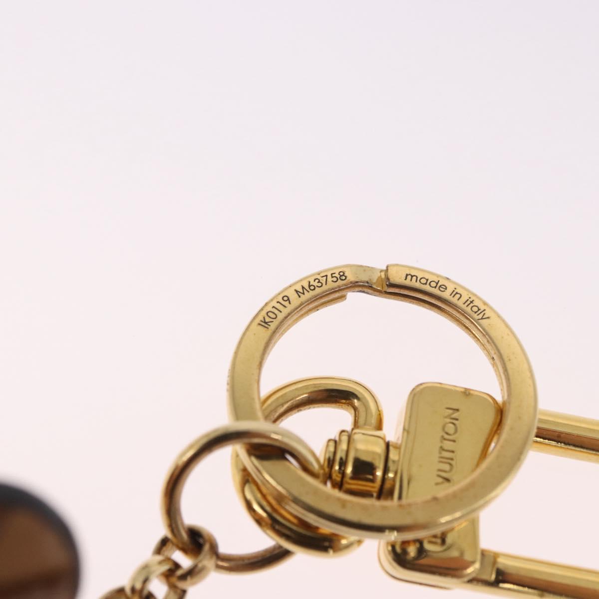 LOUIS VUITTON Monogram Porte Cles Christmas Teddy Bear Charm M63758 Auth 182940M