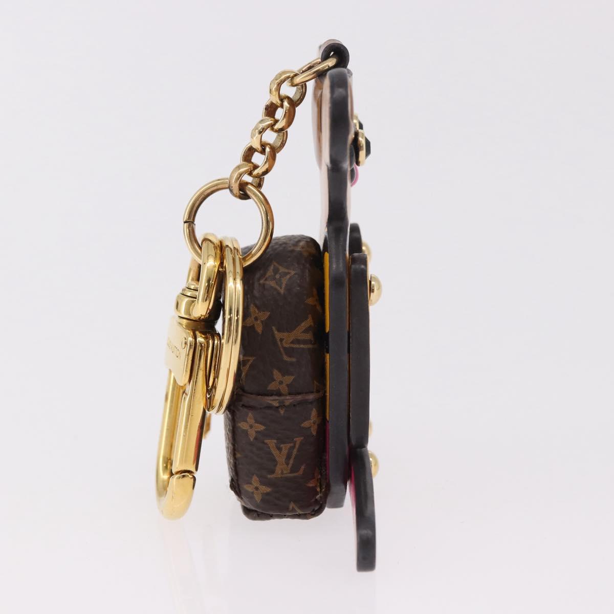 LOUIS VUITTON Monogram Porte Cles Christmas Teddy Bear Charm M63758 Auth 182940M