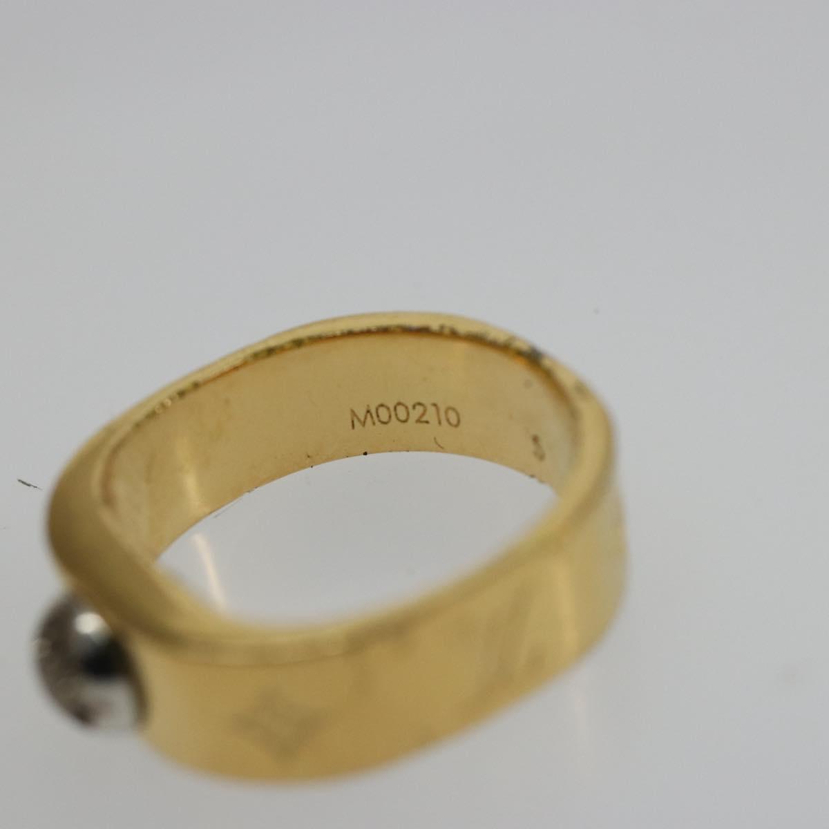 LOUIS VUITTON Berg Nanogram Ring metal Gold M00210 LV Auth 182944A