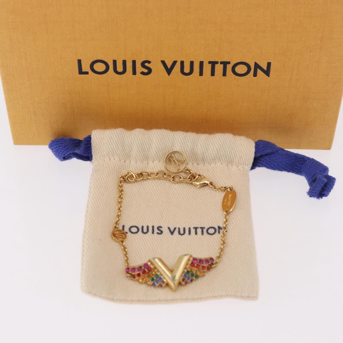 LOUIS VUITTON Brassley Essential V California Bracelet Gold M69580 Auth 182949M