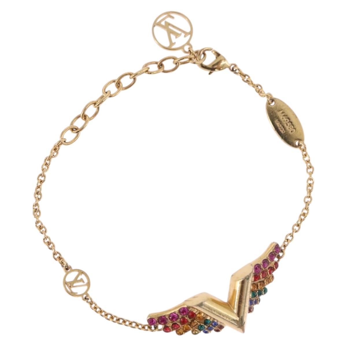 LOUIS VUITTON Brassley Essential V California Bracelet Gold M69580 Auth 182949M